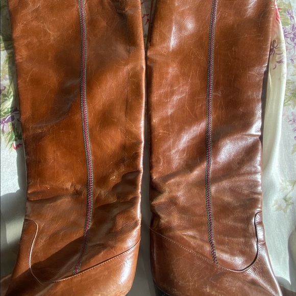 Gucci Vintage Leather Brown Boots Size 6 - Picture 2 of 6